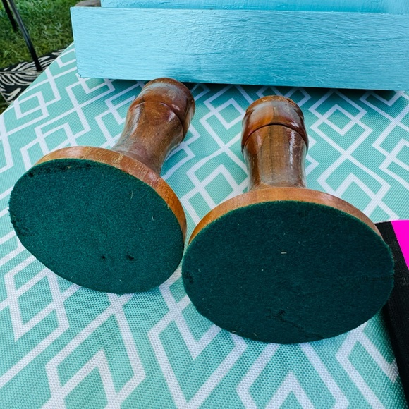 Vintage Wood Candle Holders - Picture 3 of 4